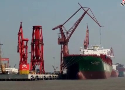 首舰已上船台，探索新航程的起点，首舰启航，新航程的起点探索