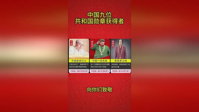 共和国勋章获得者九人，荣耀与担当的象征，共和国勋章获得者九人，荣耀与担当的象征，致敬国家英雄
