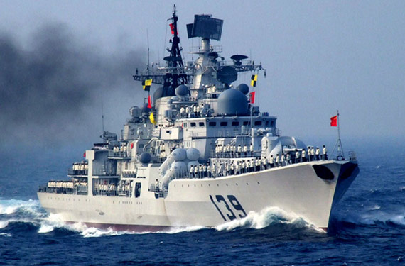 中国海军现代军舰，走向深蓝，展现力量，中国海军现代军舰，深蓝之旅的力量展示