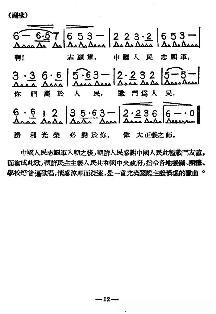 中国人民志愿军歌曲歌谱，历史旋律的永恒回响，中国人民志愿军歌曲歌谱，历史旋律的传世回响