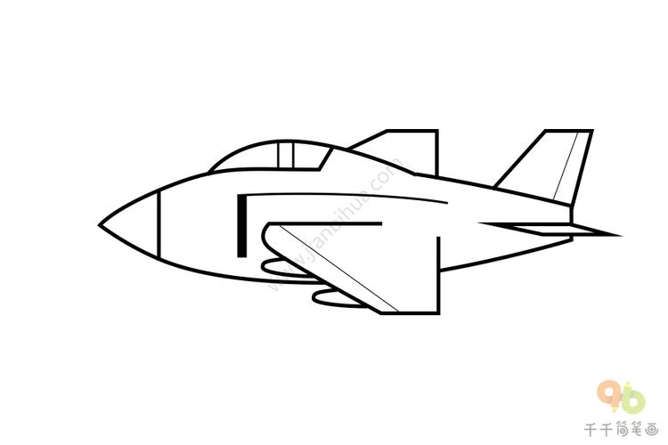 歼八战斗机简笔画,探索军事艺术的魅力,歼八战斗机简笔画,军事艺术的魅力探索